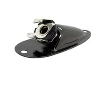 Pxyelec Enchufe de entrada de salida de 6,35 mm estilo barco para FD Strat, piezas de repuesto de guitarra eléctrica mono (negro)