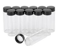 Pxyelec - Frascos de muestra de vidrio transparente, con tapa de rosca, con una capacidad de 30 ml, paquete de 12