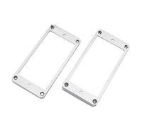 Pxyelec Juego de 2 anillos de sujeción para guitarra eléctrica de plástico cromado de 4 mm de alto