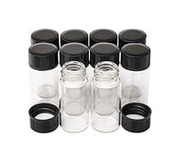 Pxyelec Liquid Sample Collection - Botellas de vidrio con tapa de rosca, capacidad de 5 ml, paquete de 10 frascos de vidrio