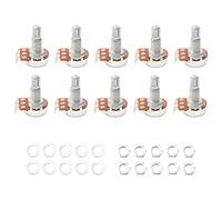 Pxyelec Potenciómetro de guitarra A100K, potenciómetros cónicos lineales de repuesto para guitarra eléctrica, bajo, perilla de volumen, eje de 18 mm, paquete de 10