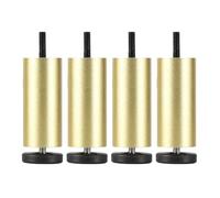 Pxzybd 4 Patas De Muebles Regulables,Patas De Mesa De Metal 6cm 8cm 10cm 12cm 15cm 18cm 20cm 25cm,Patas para Sofás,Pies De Repuesto para Muebles,Negro/Dorado/Plateado,Tornillo M8,Gold-10cm(3.9in)