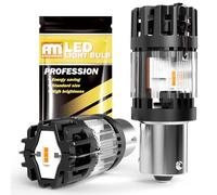 PY21W BAU15S Bombillas LED 100% Canbus Sin Errores 12V Super Brillante Amarillo Ámbar 581 7507 1056 Luce de Repuesto para Coche para Luz de Marcha Atrás Traseras Luces Diurnas Señal de Giro, 2 Piezas