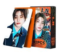 PYAJUU Stray Kids - 92 tarjetas fotográficas SKZ 60 tarjetas de fotos de álbum con 32 calcomanías KPOP Gift RUN IT Lomo Merch para niños y niñas SKZ Straykids tarjetas de felicitación láser 2026, I.N