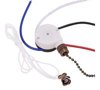 Pyanegn Kit de interruptor de ventilador de techo de 3 velocidades de 4 cables, interruptor de control de velocidad deslizante, interruptor de tracción ZE-208S con cuerda de bronce