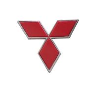 PYANL Coche Emblema para Mitsubishi, Insignia del Logotipo Parrilla Delantera Etiqueta Frontal Capó 3D Adhesivo Pegatinas Letras Calcomanía Emblema Accesorios Carrocería,12cm