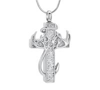 Pyasuye Joyería De Recuerdo Mascotas Broche Corte Grabable Resistente A La Oxidación Urna para Recordatorio Cenizas con Cadena Broche Corte Conmemoración Mascotas Bajo Peso para Uso