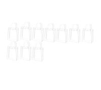 Pyatofly 10 Bolsas de Regalo de PVC Transparente con Asas, Bolsas de Plástico Reutilizables, Bolsa de Compras Transparente para Fiesta de Navidad
