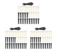 Pyatofly 108 Piezas de Clavijas de Puente de Guitarra Acústica En Blanco Y Negro con Extractor de Clavija de Puente de 1 Pieza En Guitarra
