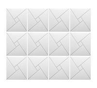 Pyatofly 12 Paneles Acústicos con Autoadhesivos, Paneles de Espuma A Prueba de Sonido de 12x12x0,4 Pulgadas, Azulejos Absorbentes de Sonido para Blancas