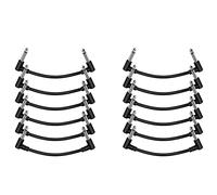 Pyatofly 12 Piezas Cables de de Guitarra de 6 Pulgadas, Cable de Efecto de Cable de Pedal de Guitarra Negro