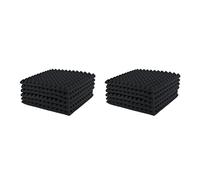 Pyatofly 12 Piezas Paneles Acústicos, Tablero de Espuma para Estudio, Baldosas de Cuña de Cortafuegos Absorbentes de Sonido Que Ayudan Una Reducir El Eco Y El Ruido Innecesario