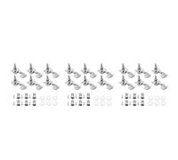 Pyatofly 18 Piezas Plata Perillas de Maquina de Guitarra Acustica Clavija de Sintonizacion de Cuerda de Guitarra Sintonizador (9 para Izquierda + 9 para Derecho)
