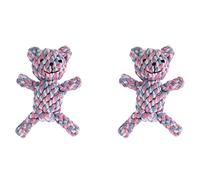 Pyatofly 2 juguetes populares para masticar, juguete de oso de peluche para perro de tiro