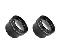 Pyatofly 2 Piezas Lente Teleobjetivo Convertidor de Alta Definición de Aumento de 37 mm 2X para 37 mm 18-55 Cámara de Montaje de Distancia Lente de Teleobjetivo