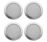 Pyatofly 2 rejillas para altavoces de techo, rejilla de altavoz de audio integrada de techo de 4 pulgadas (plata)