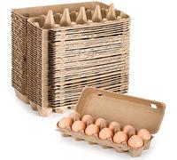 Pyatofly 20 cajas de cartón para huevos de cartón para huevos de papel una docena de cartones para huevos, contenedor vacío, bandeja para huevos de pulpa