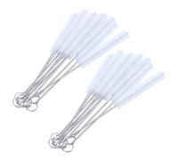 Pyatofly 20 piezas 10 mm diámetro química tubo de ensayo botella nylon cepillo herramienta de lavado