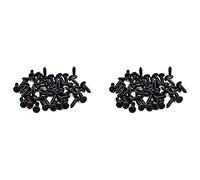 Pyatofly 200 Piezas Tornillos para Golpeador de Guitarra Y Bajo para Strat & Tele, Negro