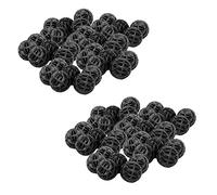 Pyatofly 200Pcs 16mm Bola Biologica Bio Bolas Acuario Pesca Nano Reservorios Humedo/Seco Filtro de Cartucho Negro