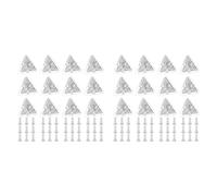 Pyatofly 24 Piezas de Soportes de Esquina de Acrílico con Tornillos Semitransparentes Soportes de Abrazadera de Unión de ángulo Recto de 3 Orificios Transparentes