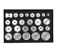 Pyatofly 25 piezas de metal de aluminio para caja trasera de reloj, herramienta de reparación de relojes, plata