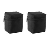 Pyatofly 2X Bolsa para Lentes de Cámara DSLR Acolchado Grueso A Prueba de Golpes Protectora Estuche para Lentes