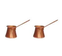 Pyatofly 2X Café Manejar de Madera Turco Cafetera Turca 320Ml Café Turco Cafetera de Cobre Turco Cafetera Cezve