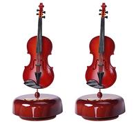 Pyatofly 2X Caja de Música para Violín, Base Musical Giratoria, Instrumento de Caja de Música Clásica