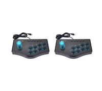 Pyatofly 2X Controlador de Juegos con Cable Rockero de Juego Palanca de Mando USB Arcade Dispositivo USBF para PS3 Computador PC Mando de Videojuegos Consola de Juegos
