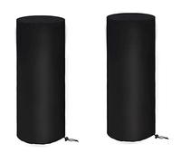 Pyatofly 2X Fundas de Calefactores de Patio Cubierta Impermeable de Calefactores para Exteriores 210D Oxford Impermeable, Resistente Al Viento, Protección Alrededor de 50X50X120 cm