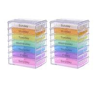 Pyatofly 2X Medicina Semanal Almacenamiento Pildora 7 Dias Tablet Clasificador Caja Contenedor Caja Organizador