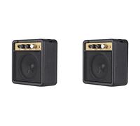 Pyatofly 2X Mini Amplificador de Guitarra Amplificador Altavoz de 5 W con Entrada de 6,35 mm Salida de Auriculares de 1/4 de Pulgada Compatible con Ajuste de Tono de Volumen