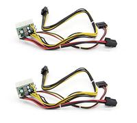 Pyatofly 2X PCI-E 6PIN Entrada DC 12V 300W DC-ATX-300W 24Pin Pico ATX Interruptor PSU MóDulo de Fuente de Alimentación