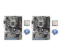 Pyatofly 2X Placa Base de Mining B75 Eth 12 Adaptador PCIE Una USB + CPU Aleatoria + Ventilador LGA1155 DDR3 MSATA B75 USB BTC Miner Placa Base