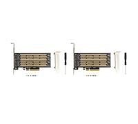 Pyatofly 2X Tarjeta Vertical M.2 M.2 NVME Una PCIE X8 Tarjeta de Expansión de Adaptador SSD de Disco Duro de Doble Disco para PCIE X8 X16K Placa Base con Ranura