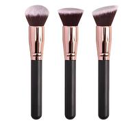 Pyatofly 3 Brochas de Maquillaje para Base de Maquillaje, Corrector de Polvo Suelto, Brocha para Mezclar Colorete, Herramienta CosméTica Profesional para Maquillaje de Belleza