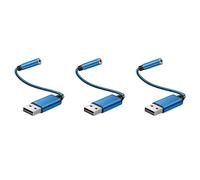 Pyatofly 3X Adaptador de Audio USB Una Conector de Auriculares de 3,5 mm, Tarjeta de Sonido Estéreo Externa para PC, Computadora Portátil, para, para, Etc. (0,6 Pies, Azul)