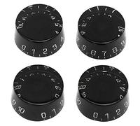 Pyatofly 4 Piezas Perillas de Sombrero de Guitarra EléCtrica Perillas de Control de Tono de Volumen de Velocidad Compatibles para Guitarra de Estilo de LP