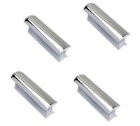 Pyatofly 4 x deslizadores para guitarra de acero inoxidable barra de tono inoxidable deslizante hawaiano para instrumentos acústicos para guitarra eléctrica portátil (color cromado)