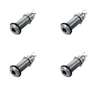 Pyatofly 4X 1/4 de Pulgada Cromo Cilindro Enchufe de Montaje Insertado de Guitarra Electrica Guitarra Bajo