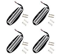 Pyatofly 4X Pastillas de Riel Caliente Double Track 11K Alnico5 Guitar Fit Strat Tele Electric Guitar, Blanco