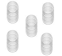 Pyatofly 50 Anillos de Metal de Atrapasueños de Plata de 4 Pulgadas, Aros Florales, Anillo de Creaciones de Macramé