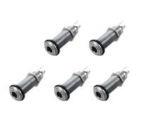 Pyatofly 5X 1/4 de Pulgada Cromo Cilindro Enchufe de Montaje Insertado de Guitarra Electrica Guitarra Bajo