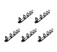 Pyatofly 5X Gabinetes Rack 1U 19 Pulgadas Gestión de Cables Organizador de Red Base Hueca Gestión de Cables Desmontable Cinco Anillos
