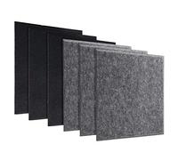 Pyatofly 6 paneles de absorción de sonido, paneles de aislamiento de sonido, espuma absorbente de golpes, tratamiento acústico para estudios de grabación