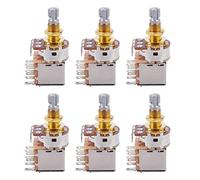 Pyatofly 6 potenciómetros para guitarra de 500 K, eje dividido corto, de audio cónico