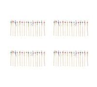 Pyatofly 64 Piezas de Cucharada de de Oreja de Madera en Forma de Muneca de Porcelana de Colores Surtidos