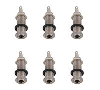 Pyatofly 6X de Guitarra Eléctrica Cilindro Roscado de Cromo Salida Jack de Entrada Enchufes de 1/4 de Pulgada para Guitarra Eléctrica