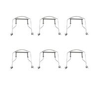 Pyatofly 6X Sostenedor para Cuello de Armónica Soporte de Organo Boca Arpa Blues10 Agujeros Estante de - Plata